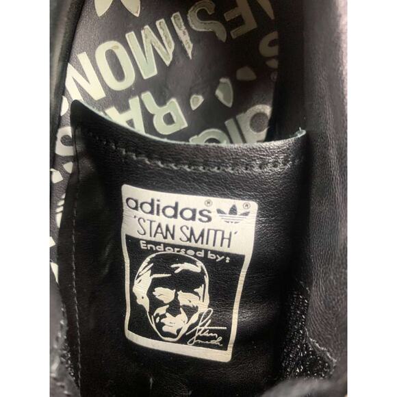 Adidas Stan Smith x Raf Simons Collab Sneakers Men US 9 Black B22545 Lace Up - Picture 3 of 8